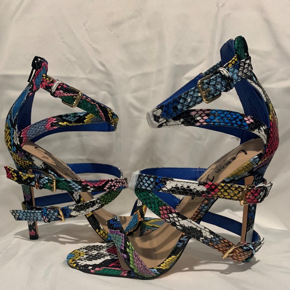 NEW Lemon Drop Multi Color Snake Skin Shoes